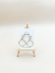 Sahara + Mini Hoop Clay Dangle